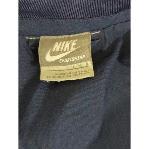 Nike Windbreaker Logo Swoosh Navy Full Zip Jacket Men's Large Outdoor Casual - Picture 7 of 8